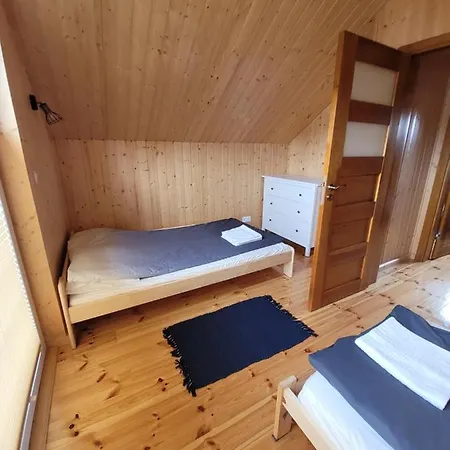 Feriehus Nowy Drewniany Tu Mi Dobrze W Lubkowie Z Plaza Lubkowo