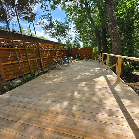 Nowy Drewniany Tu Mi Dobrze W Lubkowie Z Plaza * Lubkowo