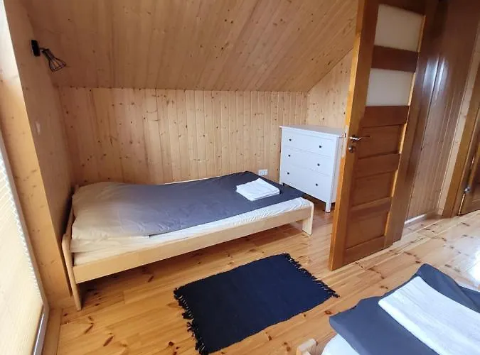 Prázdninový dům Nowy Drewniany Tu Mi Dobrze W Lubkowie Z Plaza Lubkowo