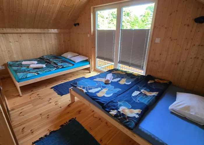 Prázdninový dům Nowy Drewniany Tu Mi Dobrze W Lubkowie Z Plaza Lubkowo