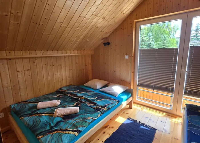 Nowy Drewniany Tu Mi Dobrze W Lubkowie Z Plaza * Lubkowo